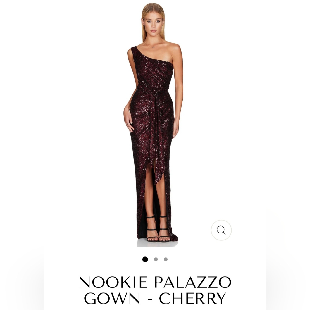 Elegant Burgundy Sequin One-Shoulder Dress